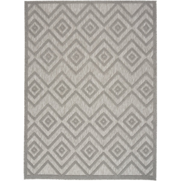Alford - Silver Solid Indoor/Outdoor Area Rug